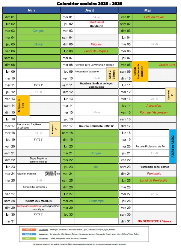 agenda annuel